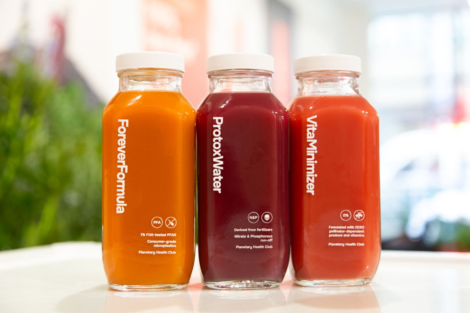 Forever Formula, Protox Water and VitaMinimizer bottles